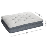 Kirkland Signature Pillow-Top Gusseted Dog Bed – 42" × 32" Supports Dogs up to 75 lb.