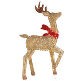 3-Piece 76"/66"/48" Gold Deer Family with 764 LED Twinkle Lights, Plug-In