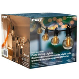 Feit Electric 50' LED Cafe String Light with 52 Clear LED Shatter-resistant Bulb