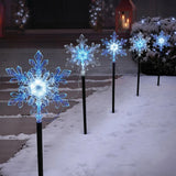 Member’s Mark 5-Piece 28" Snowflake Pathway LED Light Set, 9' Lighted Length with Color Sync