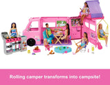 Barbie Dream Camper Playset with Roof Tent, Color-Change BBQ & 60+ Accessories