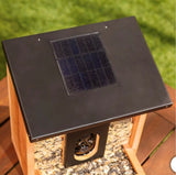 Evergreen Cedar Wood Solar Smart Bird Feeder w/ 1080p HD Camera