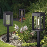 GTX 4-pack Solar LED Pathway Lights, Stainless Steel Construction with Glass