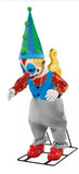 Wind-Up Wally 4 ft. 10" Animated Clown Halloween Prop with Pop-Up Scare