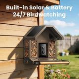 Birdfy Smart Metal Bird Feeder with 1080p AI Camera, Built-In Solar Panel & 9000 mAh Battery