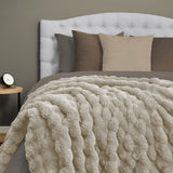 Ashford Home Heavyweight Ultra-Fine Faux Fur Throw Blanket, 60" x 70", 800 GSM