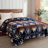 Pendleton Faux Fur Luxe Blanket 700 GSM Heavyweight Ultra-Soft Printed Polyester