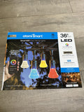 Atomi Smart LED Color String Lights – 36 ft Wi-Fi Outdoor RGB String Lights with Alexa & Google Assistant Compatibility