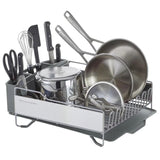KitchenAid Full Size Stainless Steel Dish Rack with Removable Flatware Caddy