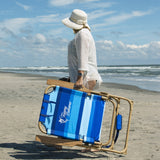 Tommy Bahama Hi-Boy 4-Position Beach Chair with Adjustable Headrest, Cup Holder and Storage Pocket