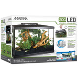 20 gal. Marina LED Glass Aquarium Kit – Canopy Light, Slim S20 Filter, Fish Net & Water-Care Supplies