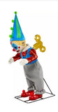 Wind-Up Wally 4 ft. 10" Animated Clown Halloween Prop with Pop-Up Scare