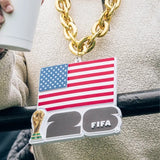 FIFA World Cup GameDay Fan Bundle with Tilt Backsack, Lanyard, Fan Chain & Pin