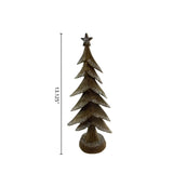 Member’s Mark Deer & Christmas Tree Décor Set – 5-Piece Wood-Look Resin Figures