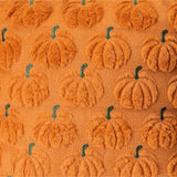 20" Halloween Embroidered Faux Fur Reversible Festive Throw Pillow with Fill