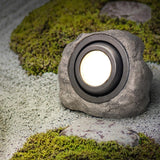 KODA Solar LED Rock Spotlight Set, 2-Pack 25LM Faux Stone Landscape Accent Light