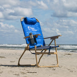 Tommy Bahama Hi-Boy 4-Position Beach Chair with Backpack Straps, Adjustable Headrest