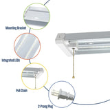 Westinghouse 5500-Lumen LED Shop Lights, Set of 2, Linkable 5000K Daylight