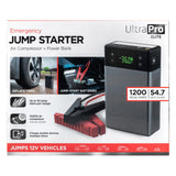 UltraPro Elite 1200A Portable Jump Starter and Air Compressor, 100 PSI Tire Inflator with Emergency LED Light