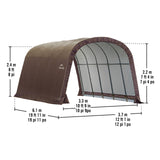 ShelterLogic Run-In Equine Shelter 12x20x8 Livestock Horse Field Shade Barn