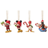 4-Pc Jim Shore Disney Mickey & Friends Christmas Ornaments, Hand-Painted Holiday