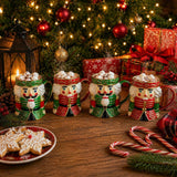 4-Pc Fitz & Floyd Nutcracker Christmas Mugs, 14 oz Ceramic Holiday Coffee Cups