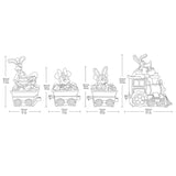 Mickey Mouse and Friends on light-up Disney Spring Train with Music, 4-Piece Set