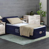 Sealy Air Mattress 18" Twin Air Mattress with Headboard & Built-In Electric Pump