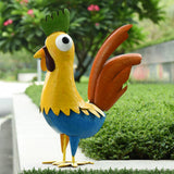 Stylecraft 22-Inch Metal Chicken Statue – Multi-Color Steel Garden Decor