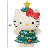 Jim Shore 14.75" Hello Kitty Christmas Tree LED Statue, Resin Hello Kitty Figure