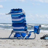 Tommy Bahama 5-Position Aluminum Folding Backpack Beach Chairs 2-Pack w/ Cooler