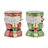 4-Pc Fitz & Floyd Nutcracker Christmas Mugs, 14 oz Ceramic Holiday Coffee Cups