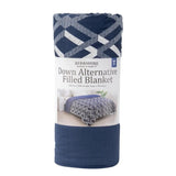 Berkshire Twin Microfiber Blanket Reversible Herringbone Down Alternative 66x96