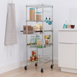 TRINITY EcoStorage 5-Tier NSF Rack w/ Pull-Out Baskets Wheels Adjustable Shelves