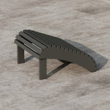 Leisure Line Adirondack Footstool by Tangent – Recycled Plastic Outdoor Ottoman, Weather Resistant HDPE Patio Footrest