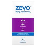 Zevo Flying Insect Trap Starter Kit Fly Gnat Light Attracting 2 Devices 6 Refill