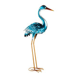 Evergreen 35” Tall Pair of Blue Heron Statues - Set of 2 Blue Heron Steel Statue