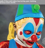 Wind-Up Wally 4 ft. 10" Animated Clown Halloween Prop with Pop-Up Scare