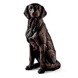 Member's Mark 29" Life-Size Sitting Golden Retriever Dog Statue, Metallic Copper Finish