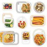 Bentgo Signature 18-Piece Glass Food Storage Set with Airtight Lids & Steam Vent