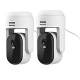Arlo Essential Pan Tilt Outdoor AI Camera 2K, 2-Pack Color Night Vision Audio