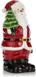 16” Tall Light-Up Musical Ceramic Santa Figurine with Christmas Tree Greeter