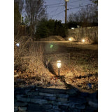 5-Pack 22" H LED Solar Stainless Steel Path Lights with Glass Lens, 25 Lumens