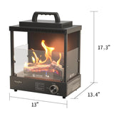 Alogfire Portable Gas Heater, 8200 BTU Realistic Wood Log Burning Gas Fire Place