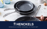 Henckels Capri Ceramic Nonstick Skillet Set – 3-piece Fry Pan Set, 8", 10" & 12"