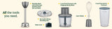 Cuisinart Precision Prep 3-in-1 Immersion Blender System with Processor & Whisk