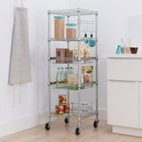 TRINITY EcoStorage 5-Tier NSF Rack w/ Pull-Out Baskets Wheels Adjustable Shelves
