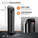 22" Lasko Ceramic Tower Heater – 1500 W, Remote, Oscillation & AutoEco Thermostat
