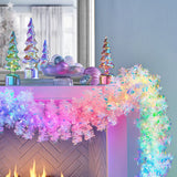 Member’s Mark 9' Pre-Lit Color-Changing Tinsel Garland with 200 RGBIC LEDs & Remote