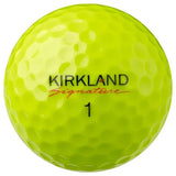 Kirkland Signature V3.0 Yellow Golf Balls 24-Pack – 3-Piece Urethane Cover Tour Golf Balls with Soft Feel & Distance Performance